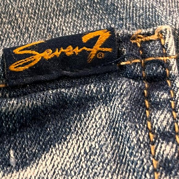 7 For All Mankind Jeans Women's Size 4 Weekend Slim Fit Raw Hem High Rise - Picture 15 of 16